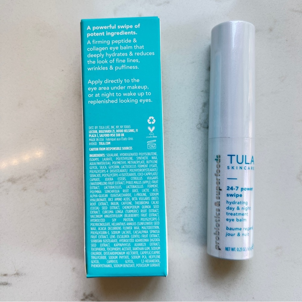NEW - TULA 24-7 power swipe hydrating day & night treatment eye balm - Picture 3 of 4